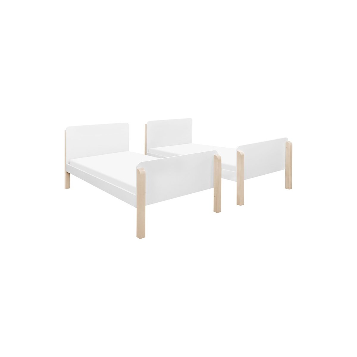 Tiptoe Bunk Bed - White Washed Natural