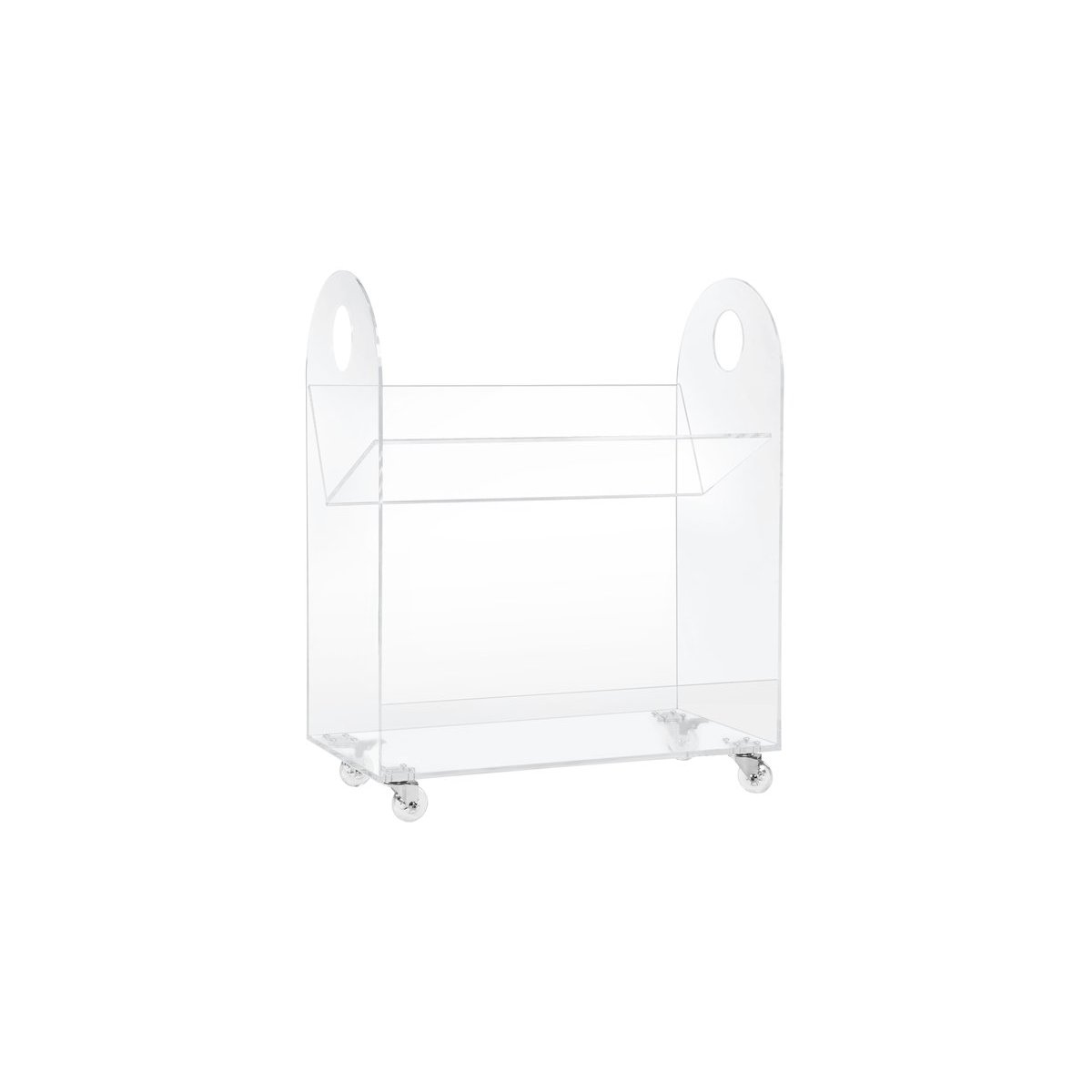 Presto Acrylic Bookcase/Cart