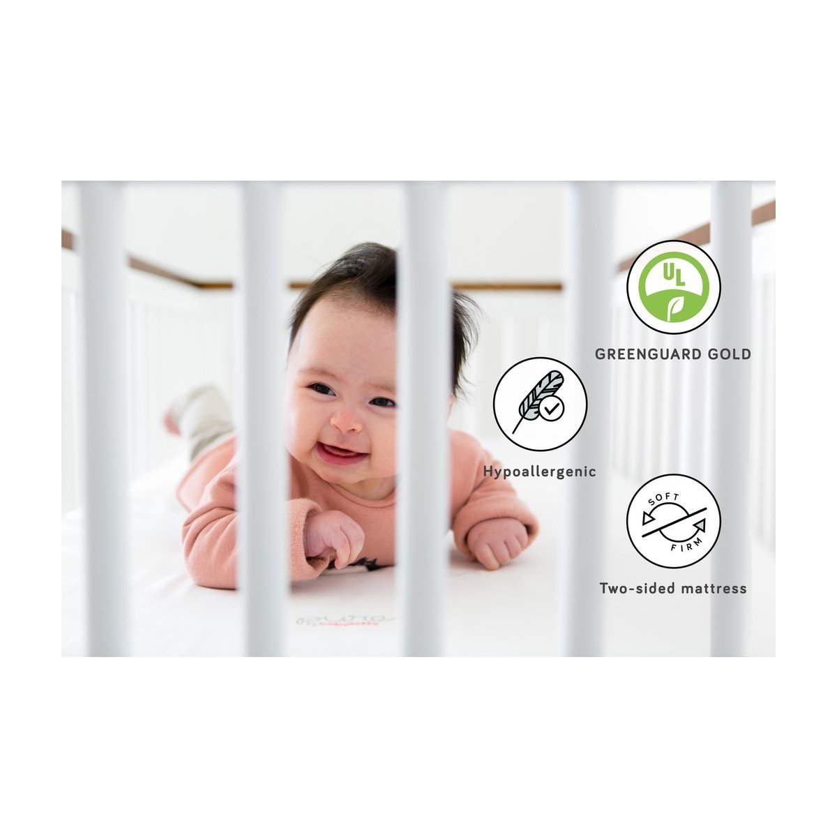 Pure Core Crib Mattress With Dry Waterproof Cover