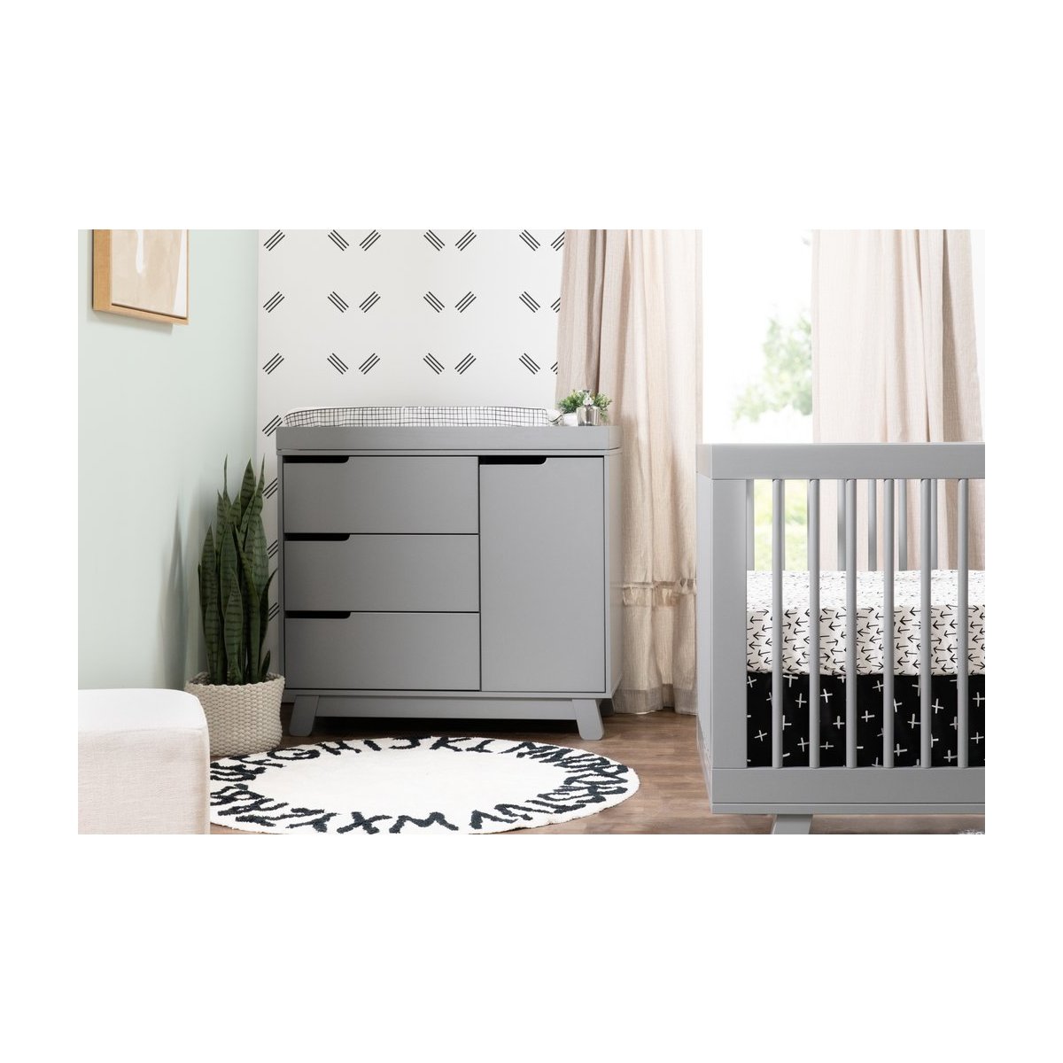 Hudson 3 Drawer Changer Dresser Grey