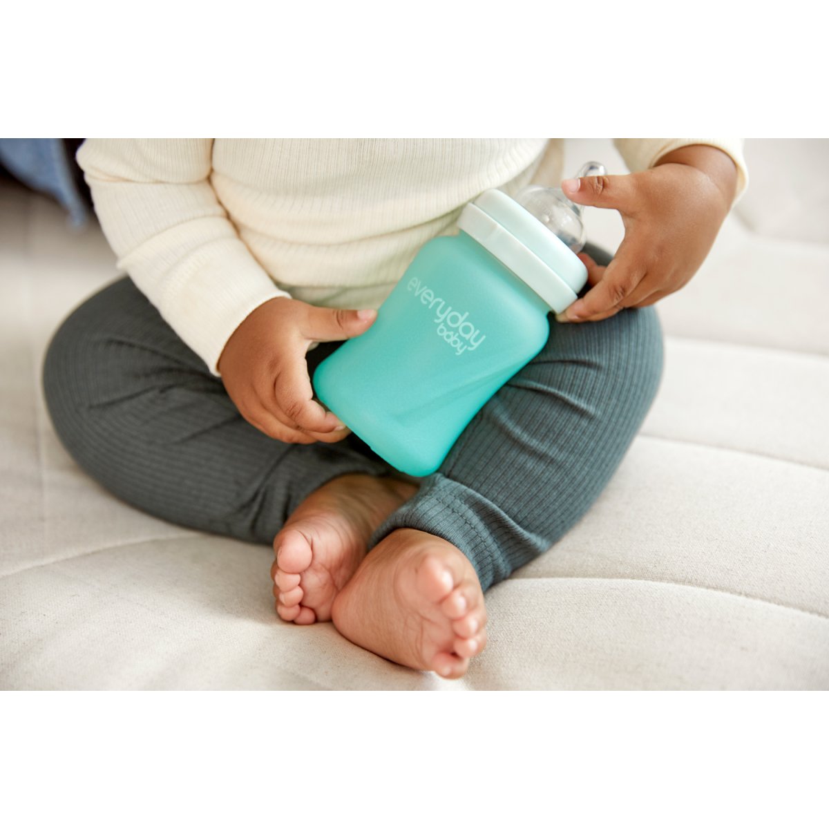Glass Baby Bottle (150mL) - Mint Green