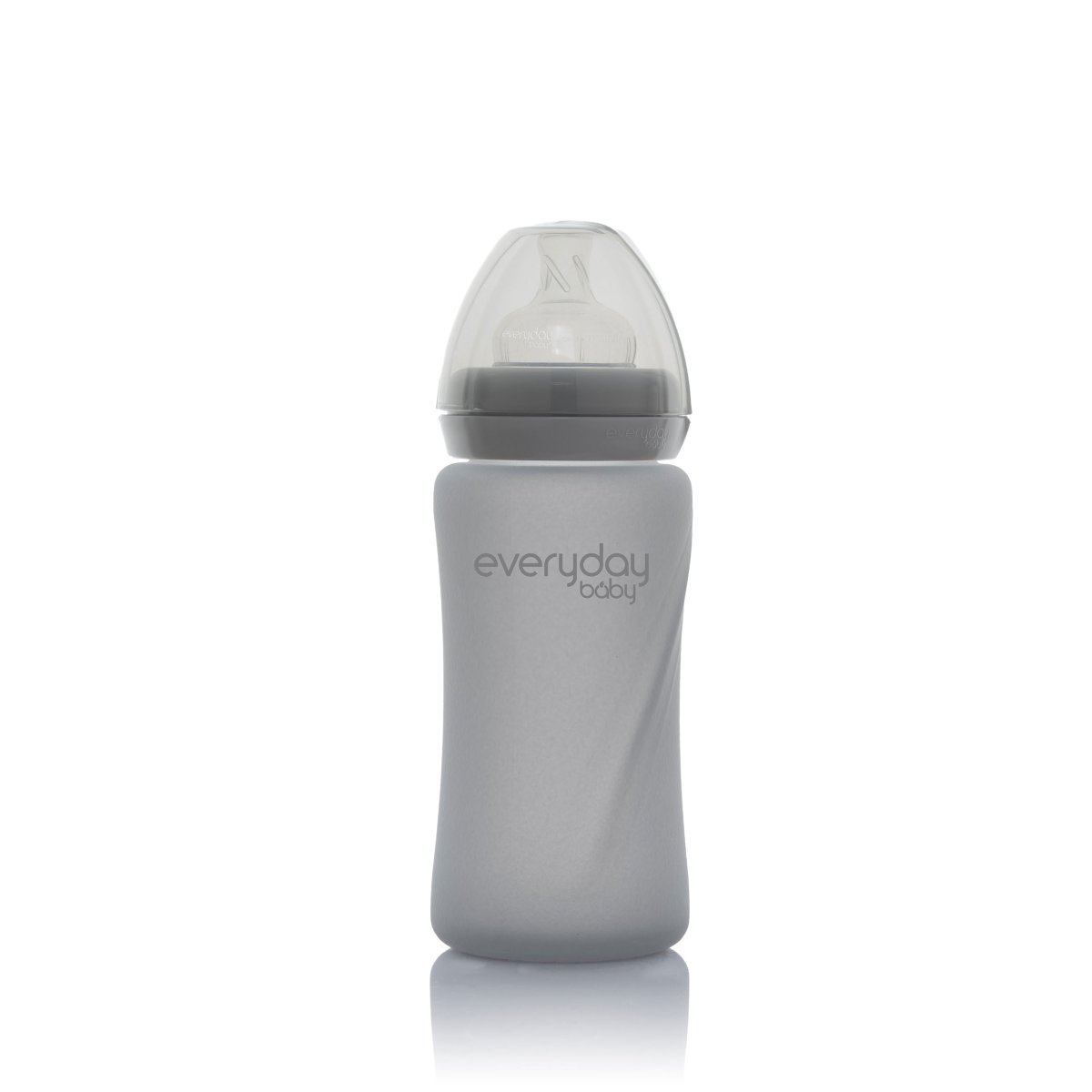 Glass Baby Bottle (240mL) - Quiet Grey