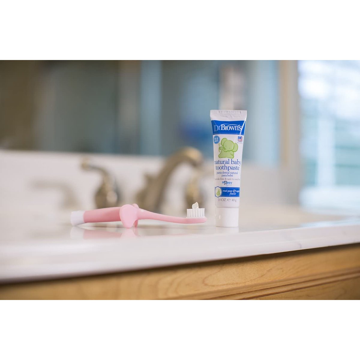 Elephant Toothbrush And Toothpaste - Pink