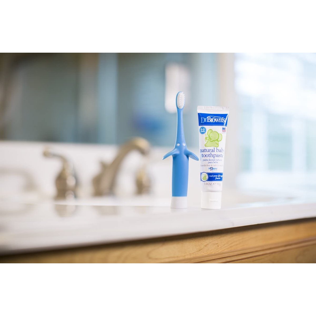 Elephant Toothbrush And Toothpaste - Blue