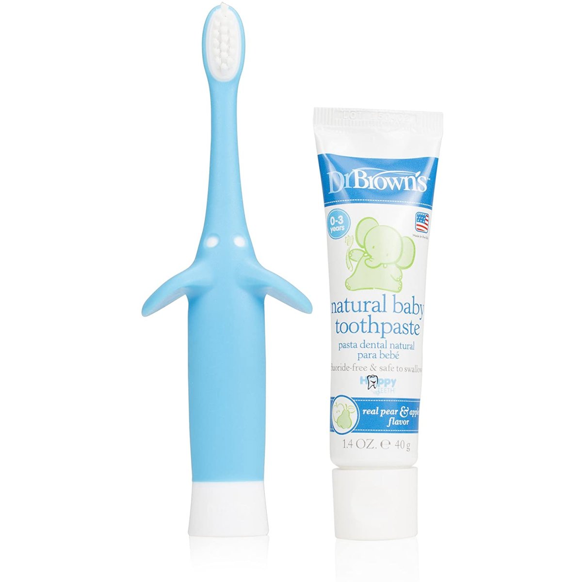 Elephant Toothbrush And Toothpaste - Blue