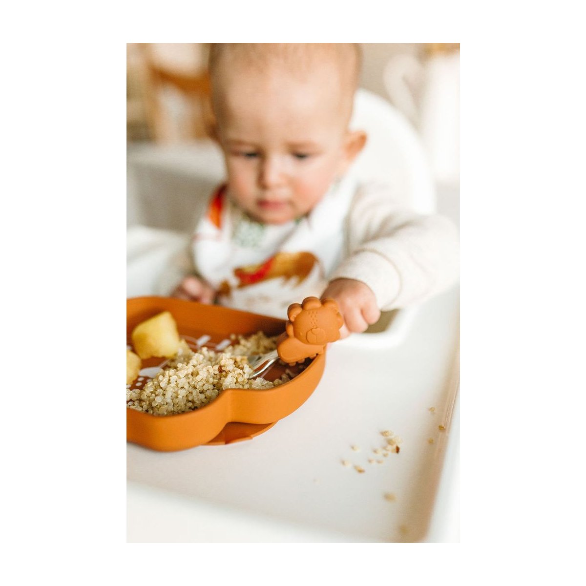 Learning Spoon/Fork Set - Lion/Ginger Honey