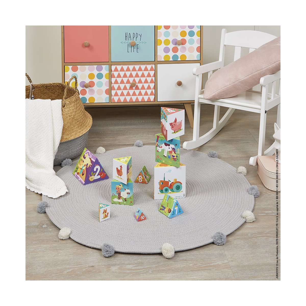 Life At The Farm Triangle Stacking Pyramid