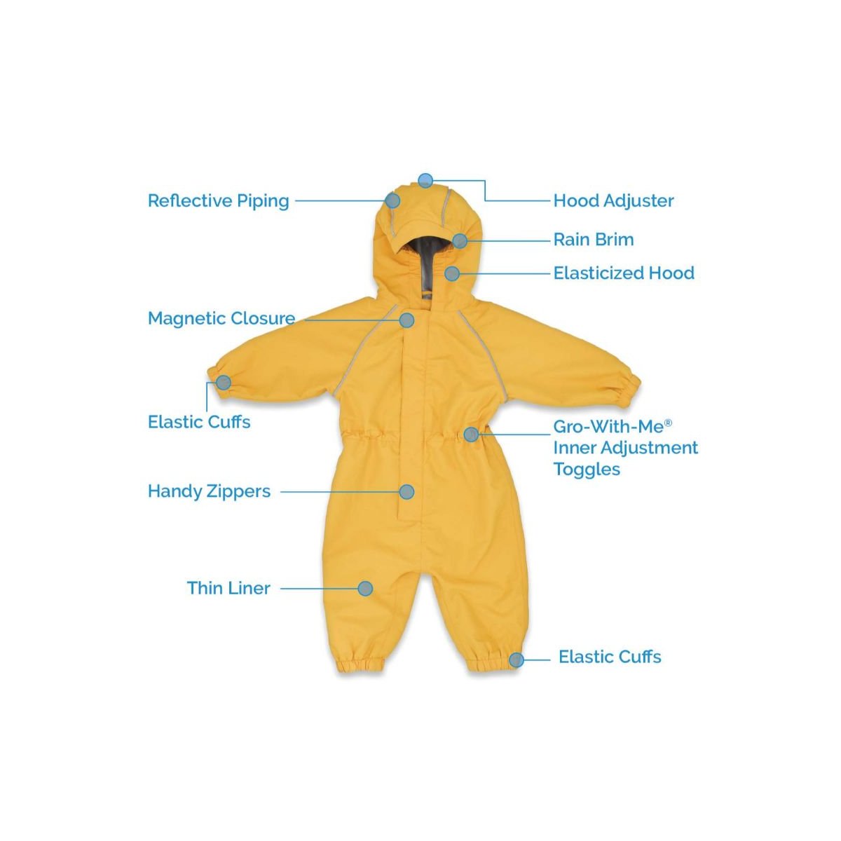 Puddle-Dry Waterproof Play Suit - Yellow