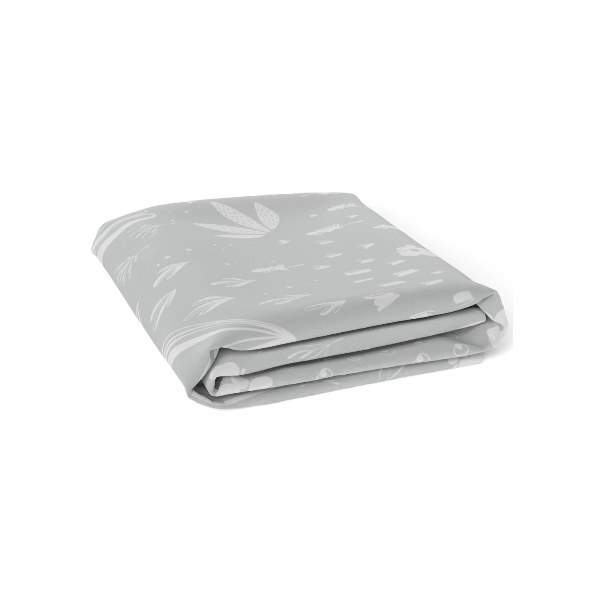 Percale Crib Sheet Printed - Bunny Grey