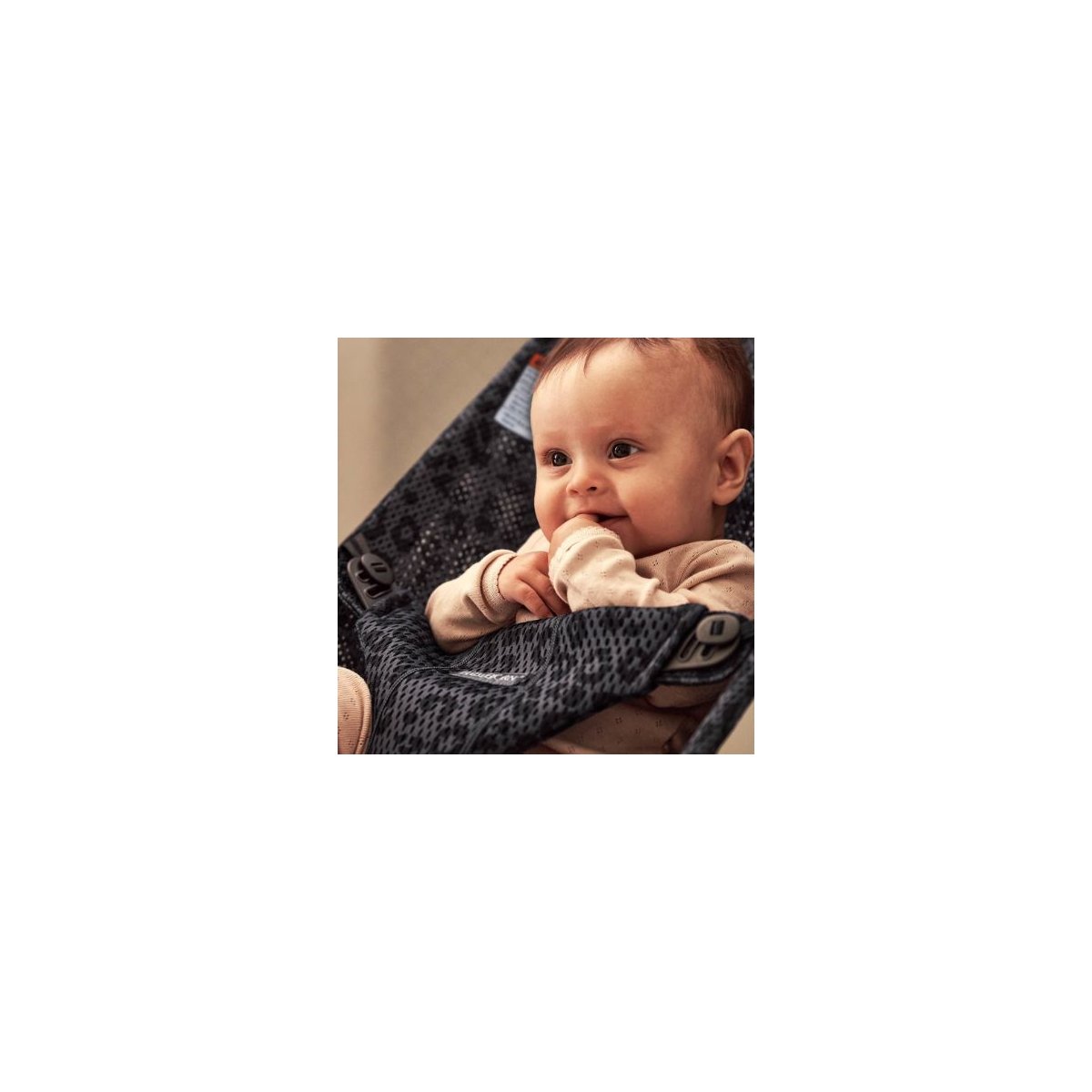 Bouncer Bliss, Dark Grey Frame - 3D Mesh, Anthracite Leopard