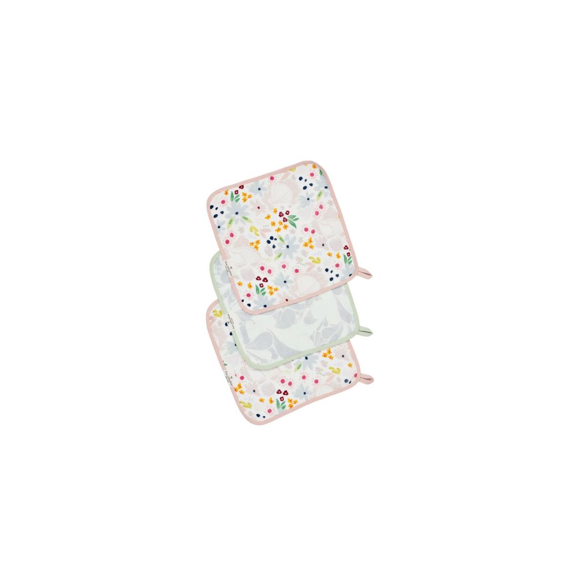 Deluxe Washcloth 3 Pack - Shell Floral