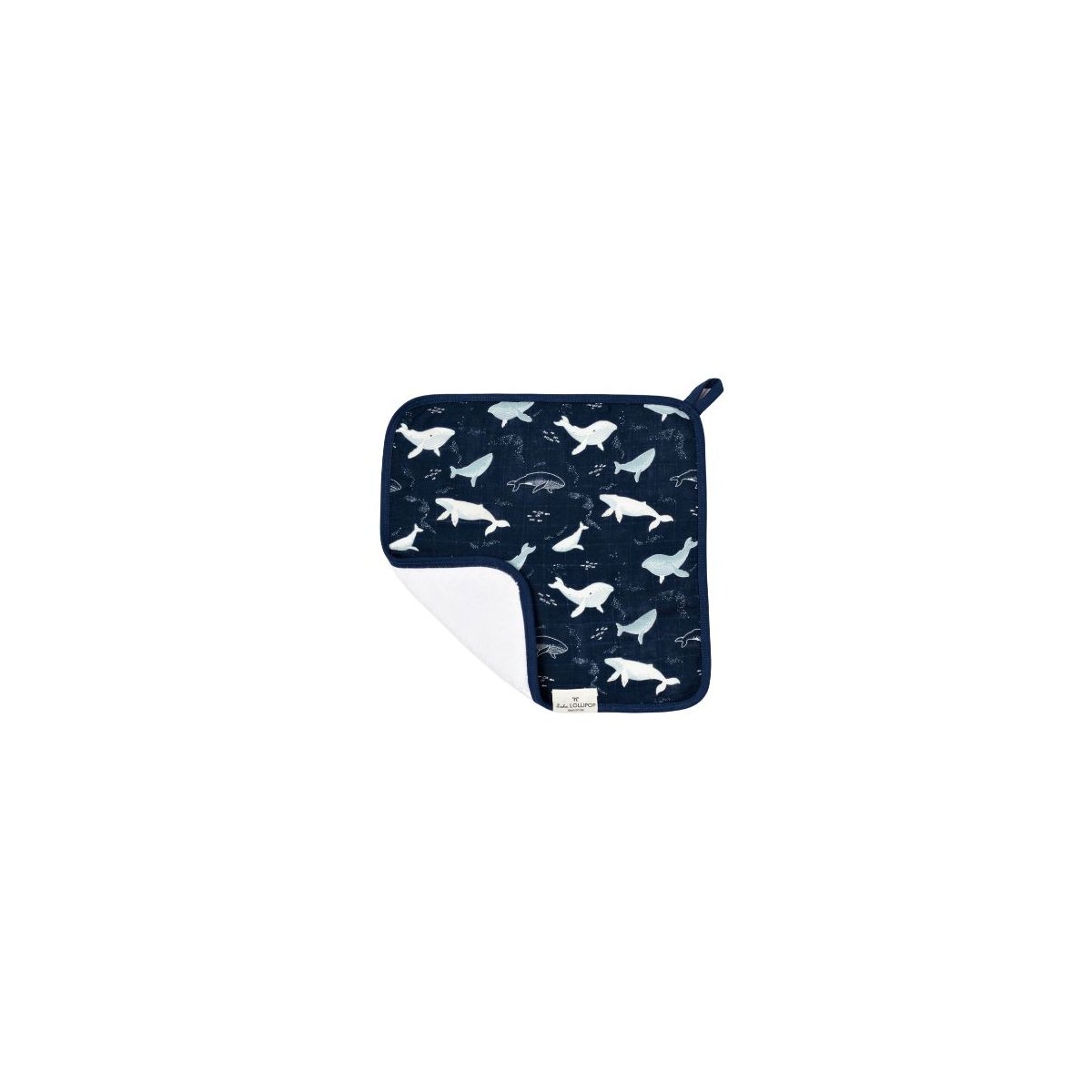 Deluxe Washcloth 3 Pack - Blue Whales