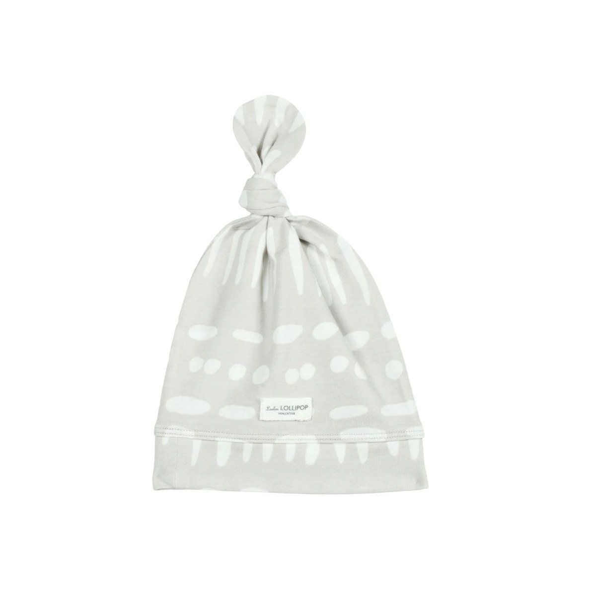 Top Knot Beanie Tencel - Grey Mudcloth