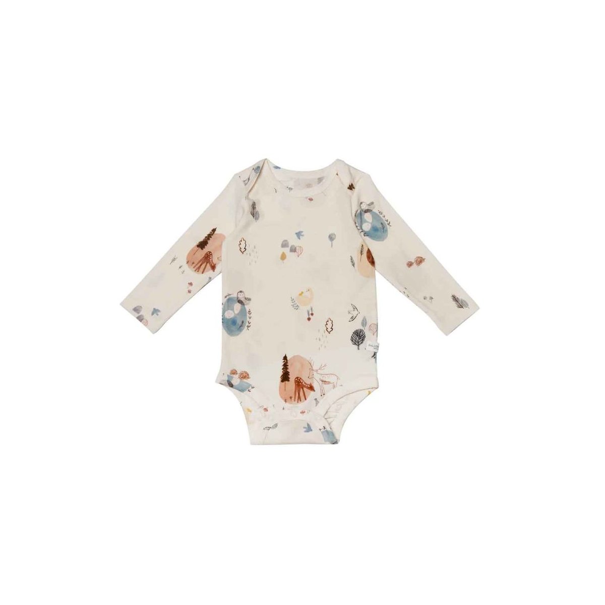 Long Sleeve Bodysuit In Tencel - Cozy Forest