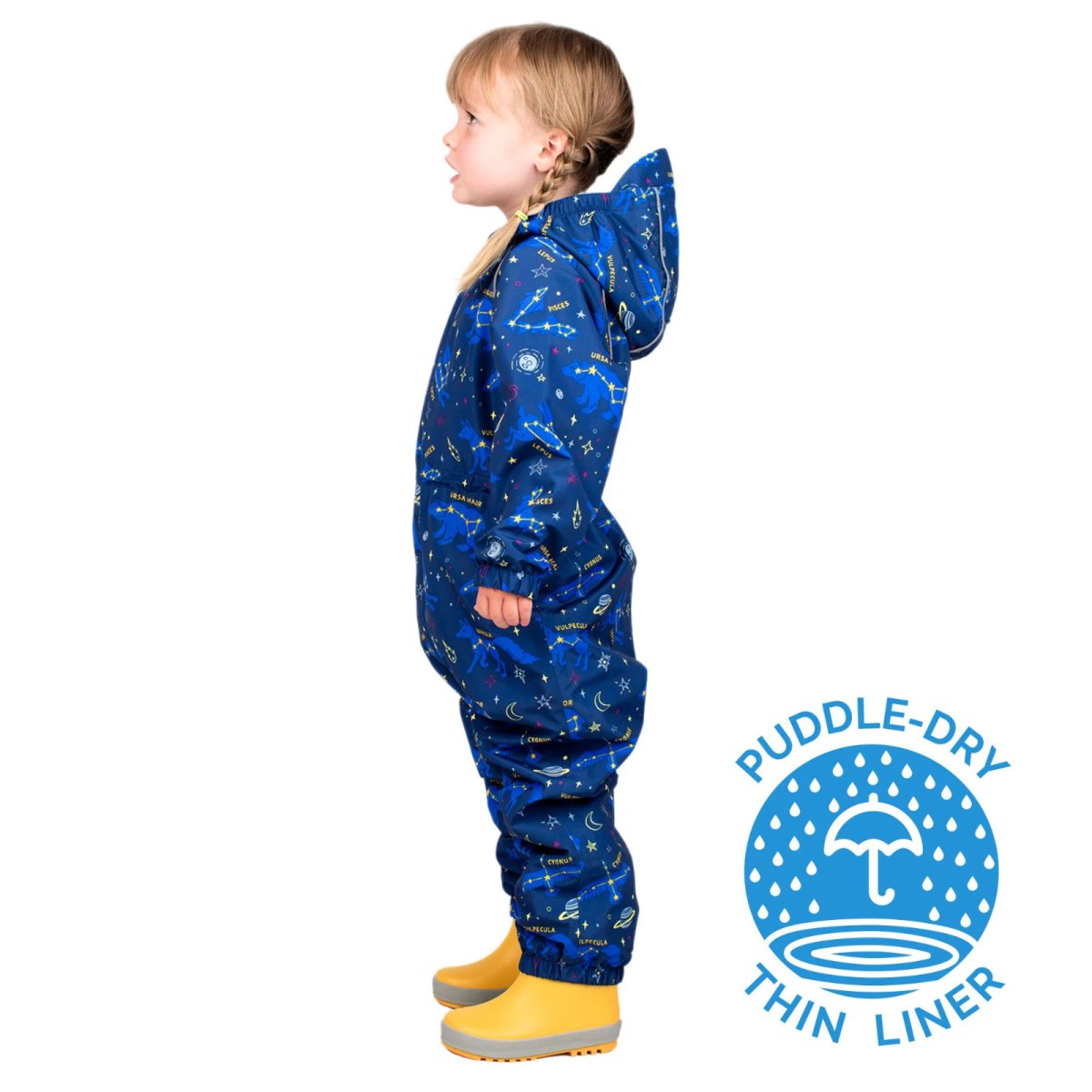 Puddle-Dry Waterproof Playsuit - Constellations