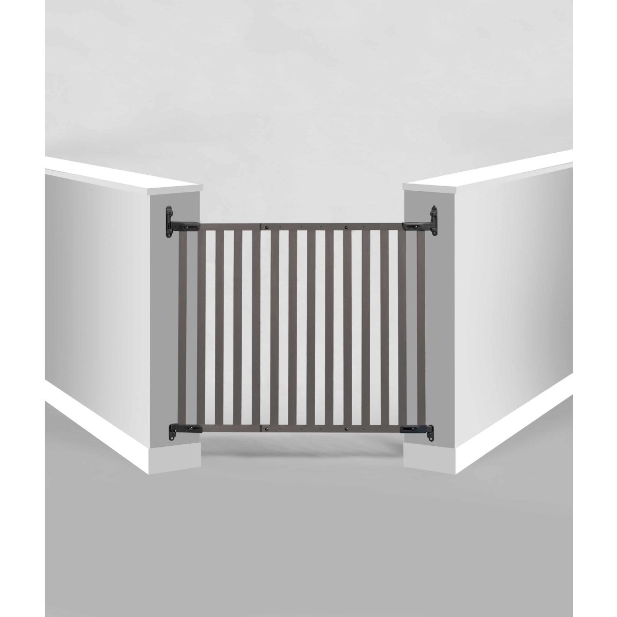 Bamboo Angle Mount Safeway Gate - Grey