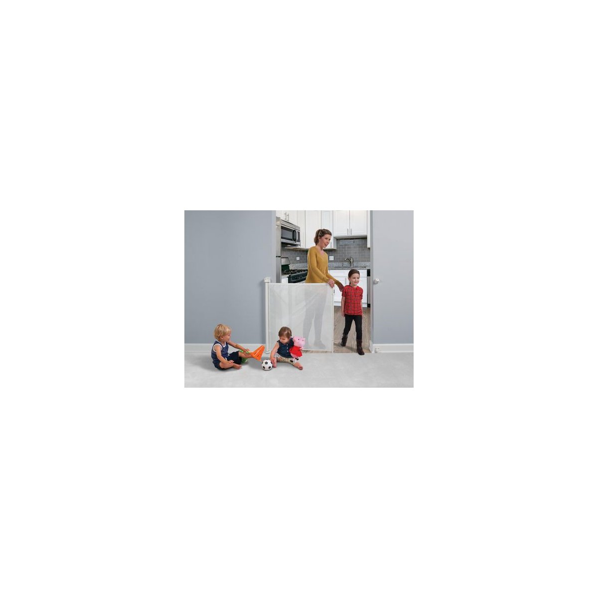 Retractable Safeway Gate - White