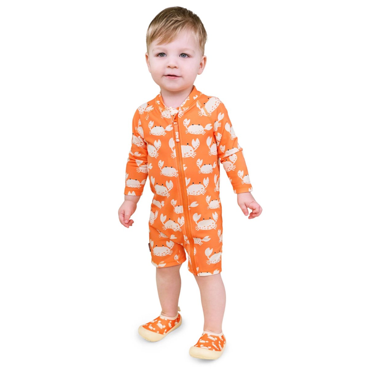 Kids One Piece UV Sun Suit - Crabby Crab