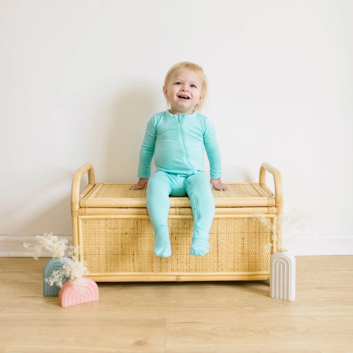 Zippered Footie - Robin