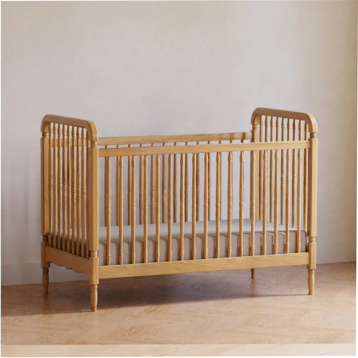 Liberty 3-in-1 Convertible Spindle Crib - Honey