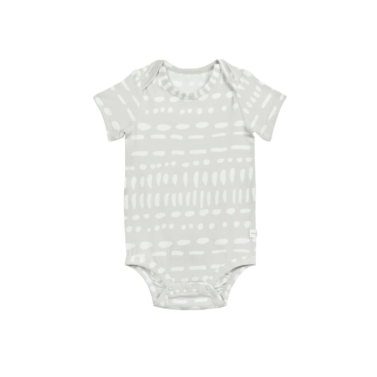 Short Sleeve Bodysuit - Grey Mudcloth