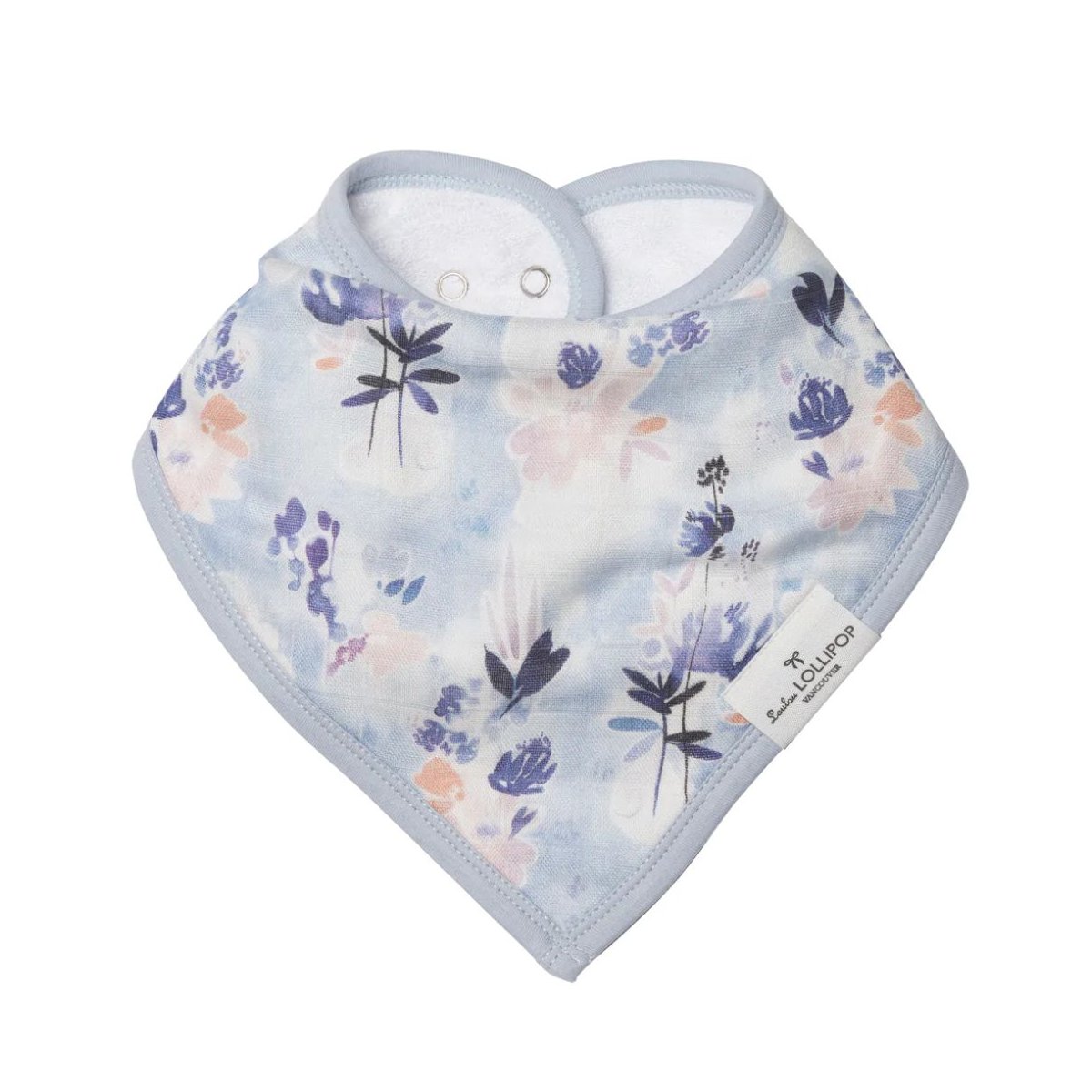 Luxe Muslin Bandana Bib Set - Ink Floral