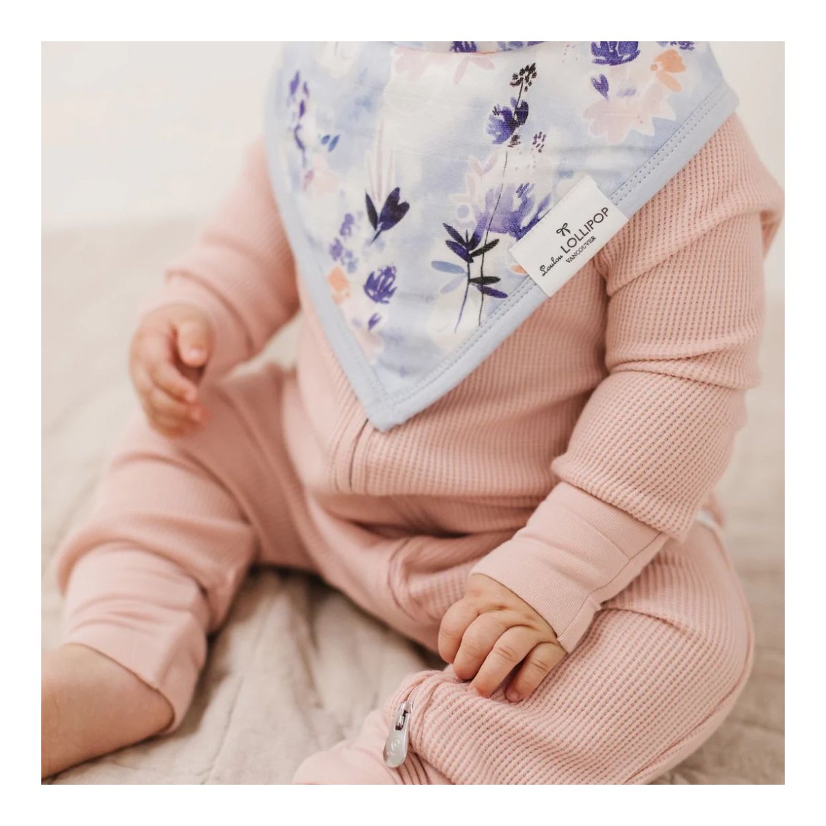 Luxe Muslin Bandana Bib Set - Ink Floral