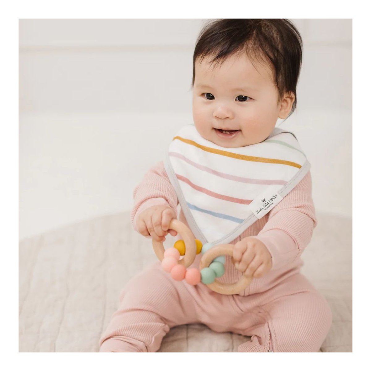 Luxe Muslin Bandana Bib Set - Ink Floral