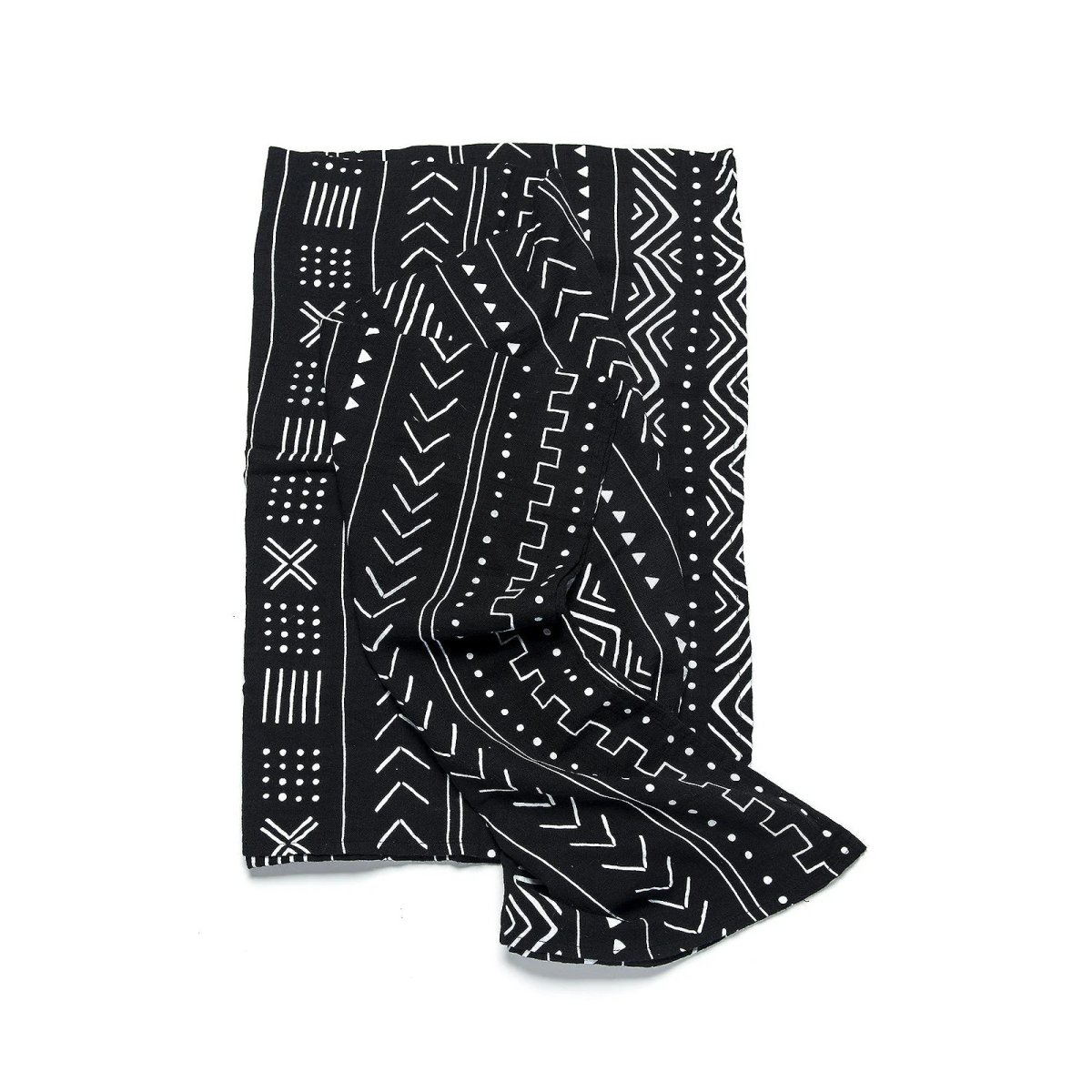 Luxe Muslin Swaddle - Black Mudcloth