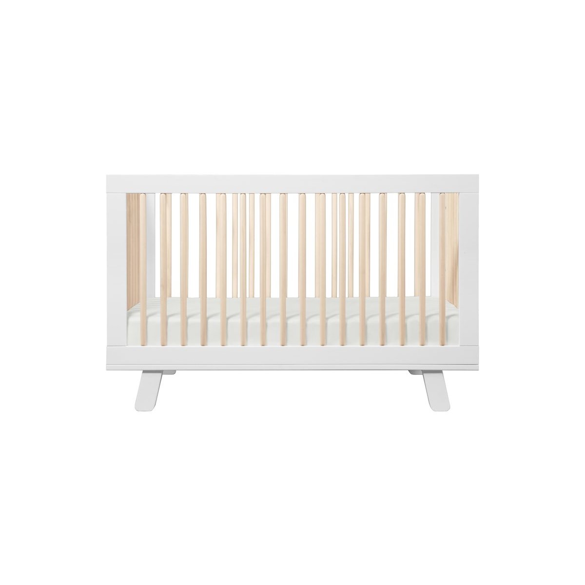 Hudson 3 In 1 Crib With Toddler Rail - White -Washed Natural