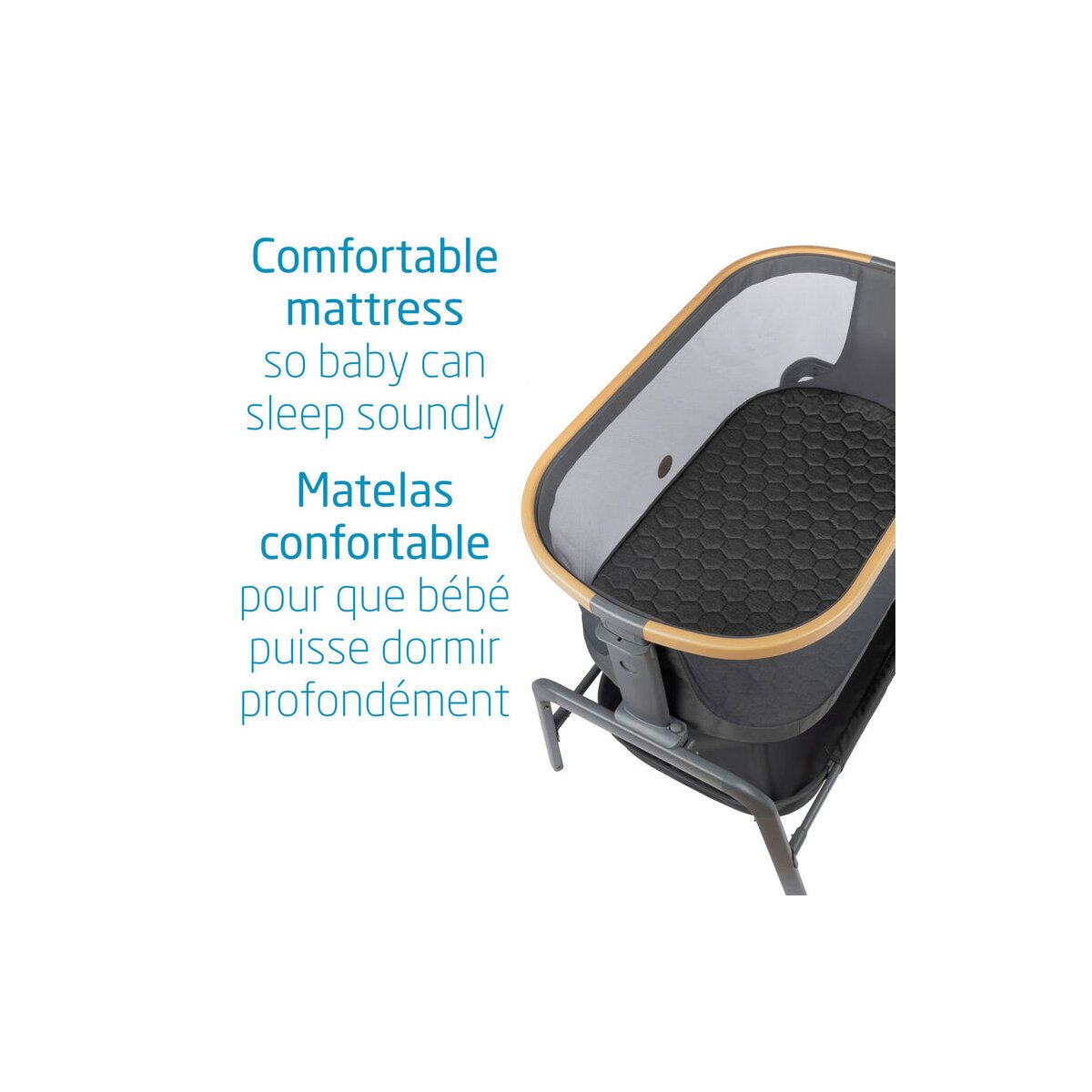 Iora Bedside Bassinet - Classic Graphite