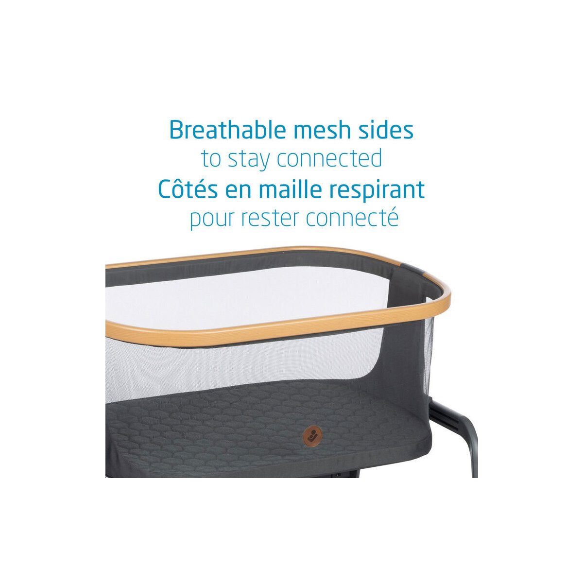 Iora Bedside Bassinet - Classic Graphite