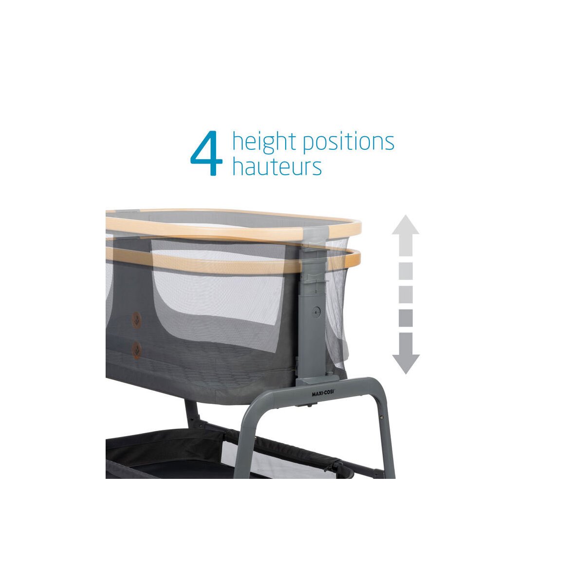 Iora Bedside Bassinet - Classic Graphite