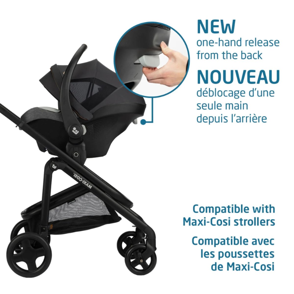 Mico Luxe+ Infant Car Seat - Designer Black (Exclusive Online Product)