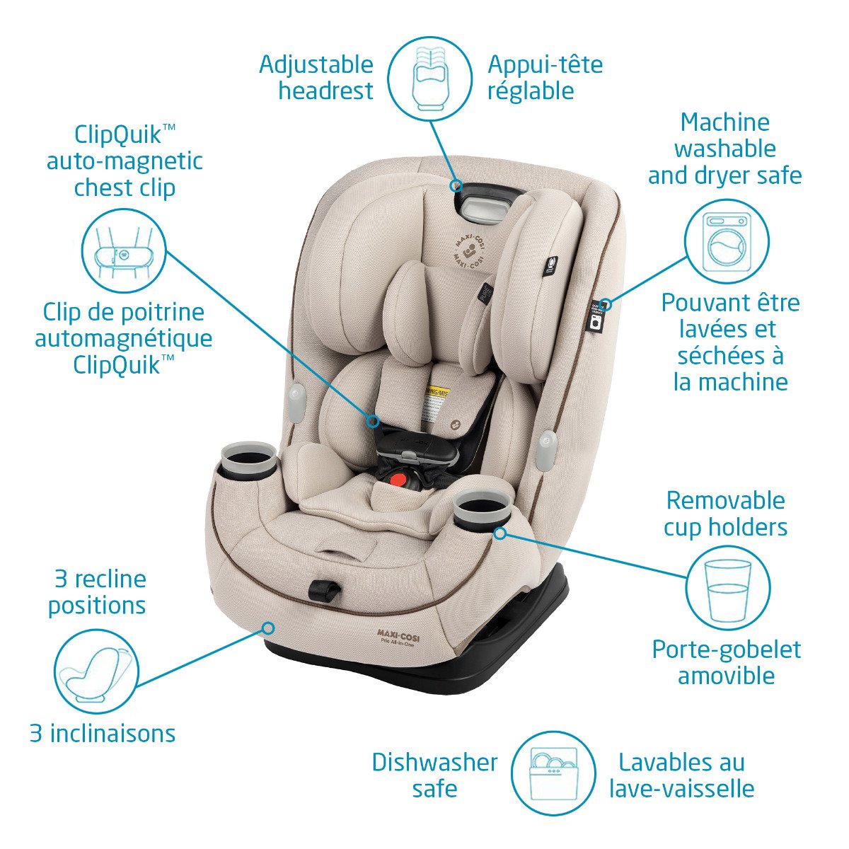 Pria All In One Convertible Car Seat - Desert Wonder