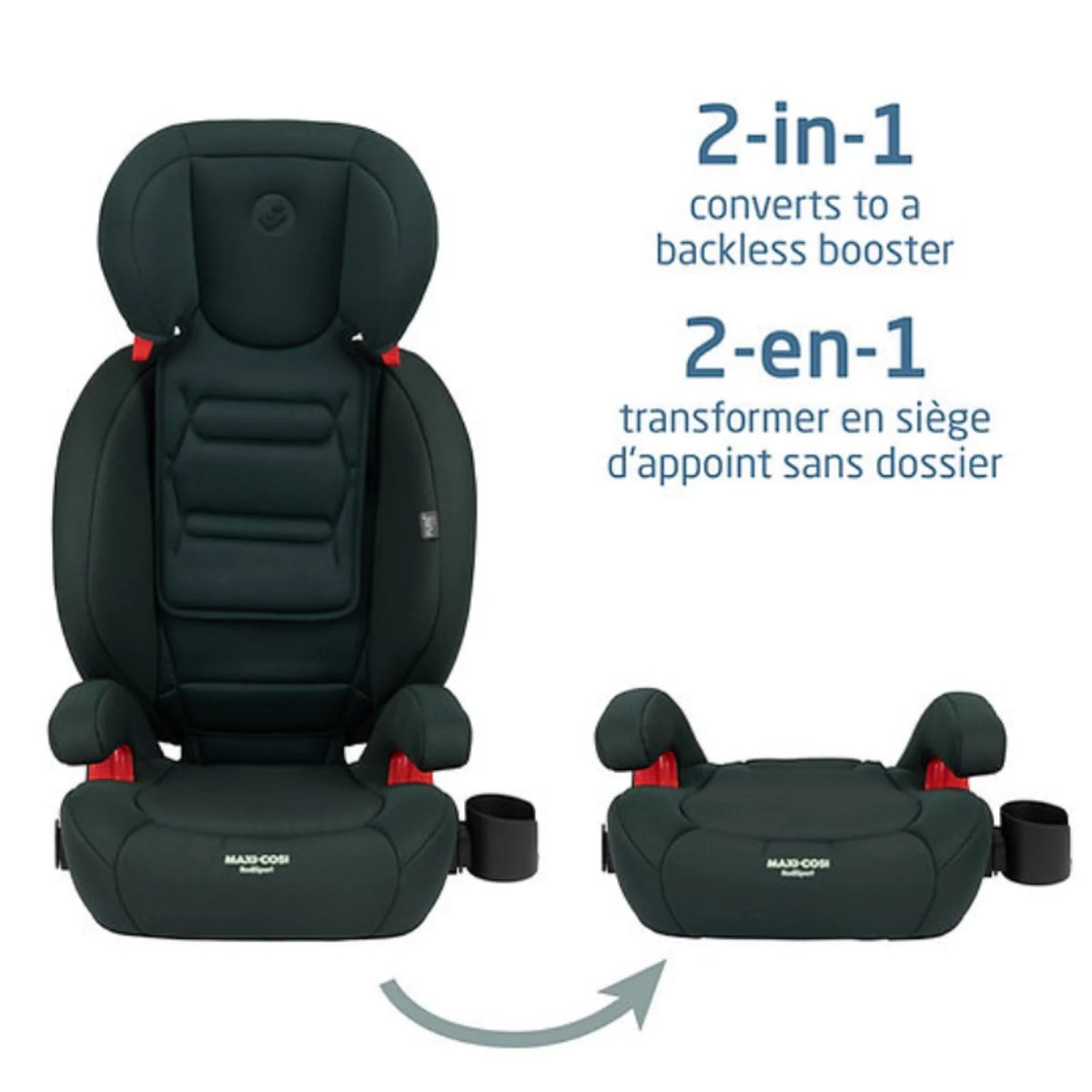 RodiSport Booster Car Seat - Authentic Black