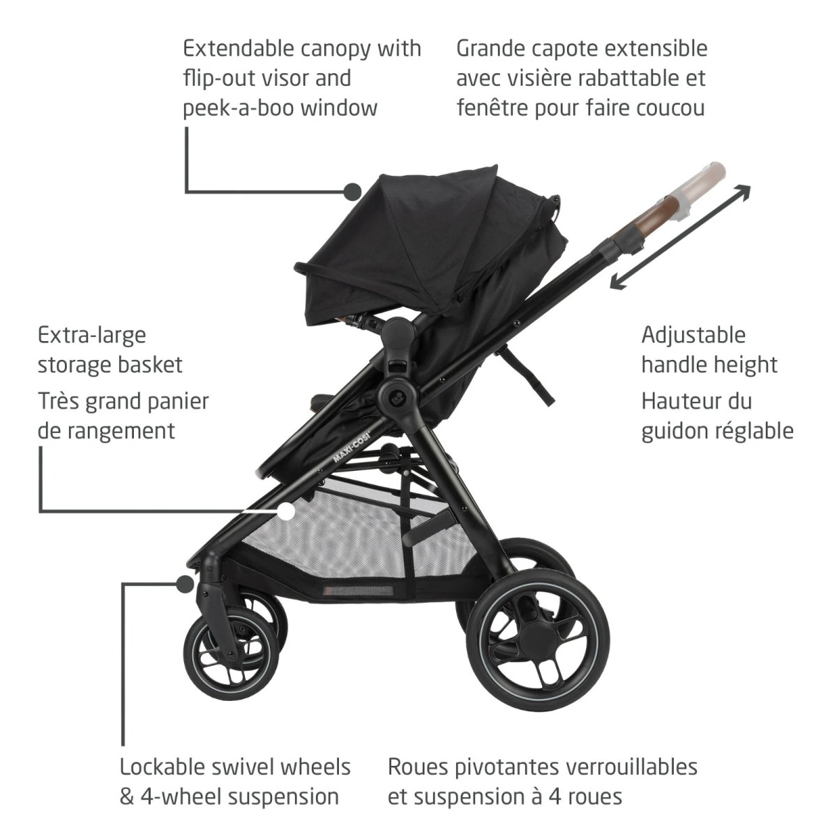 Zelia Luxe 5-in-1 Modular Travel System - New Hope Black