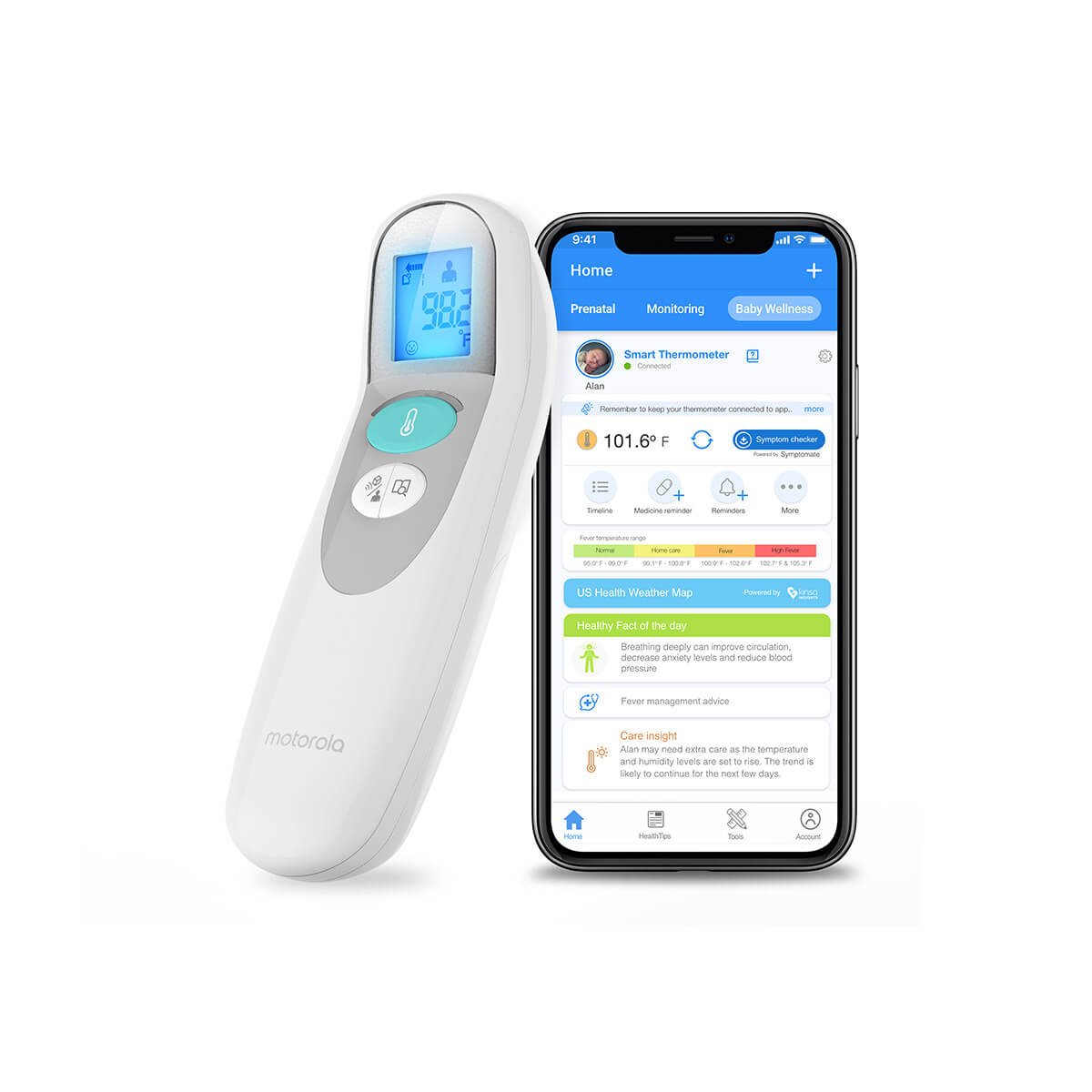 Care+ 3 In 1 Smart Non - Contact Baby Thermometer