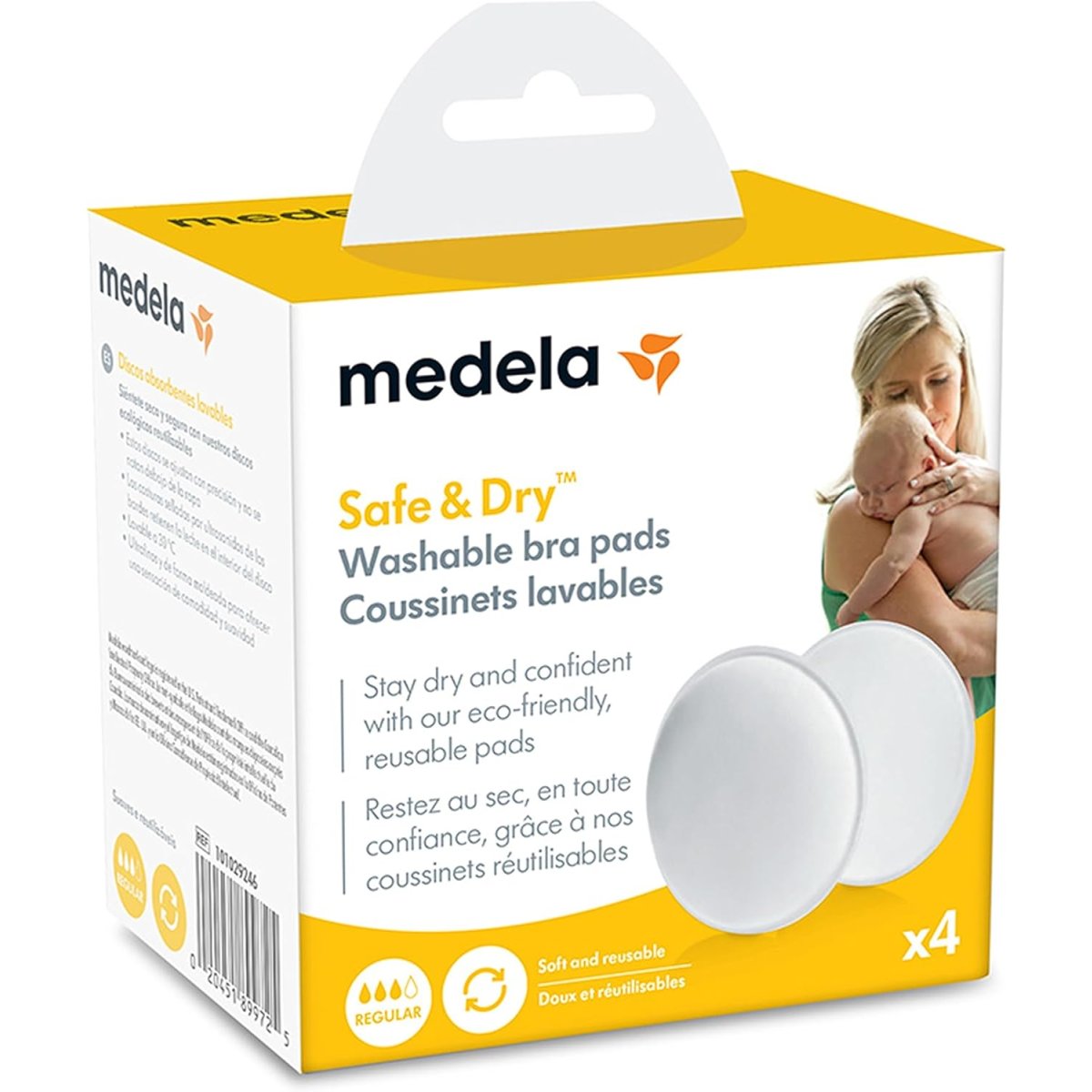 Safe & Dry Washable Bra Pads 4 Pack