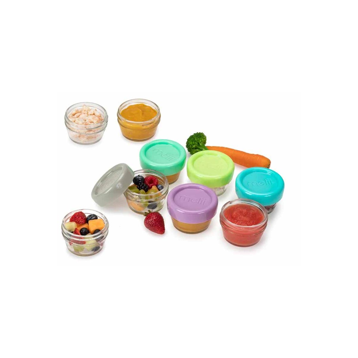 Glass Food Container 2oz - 6 Piece Set