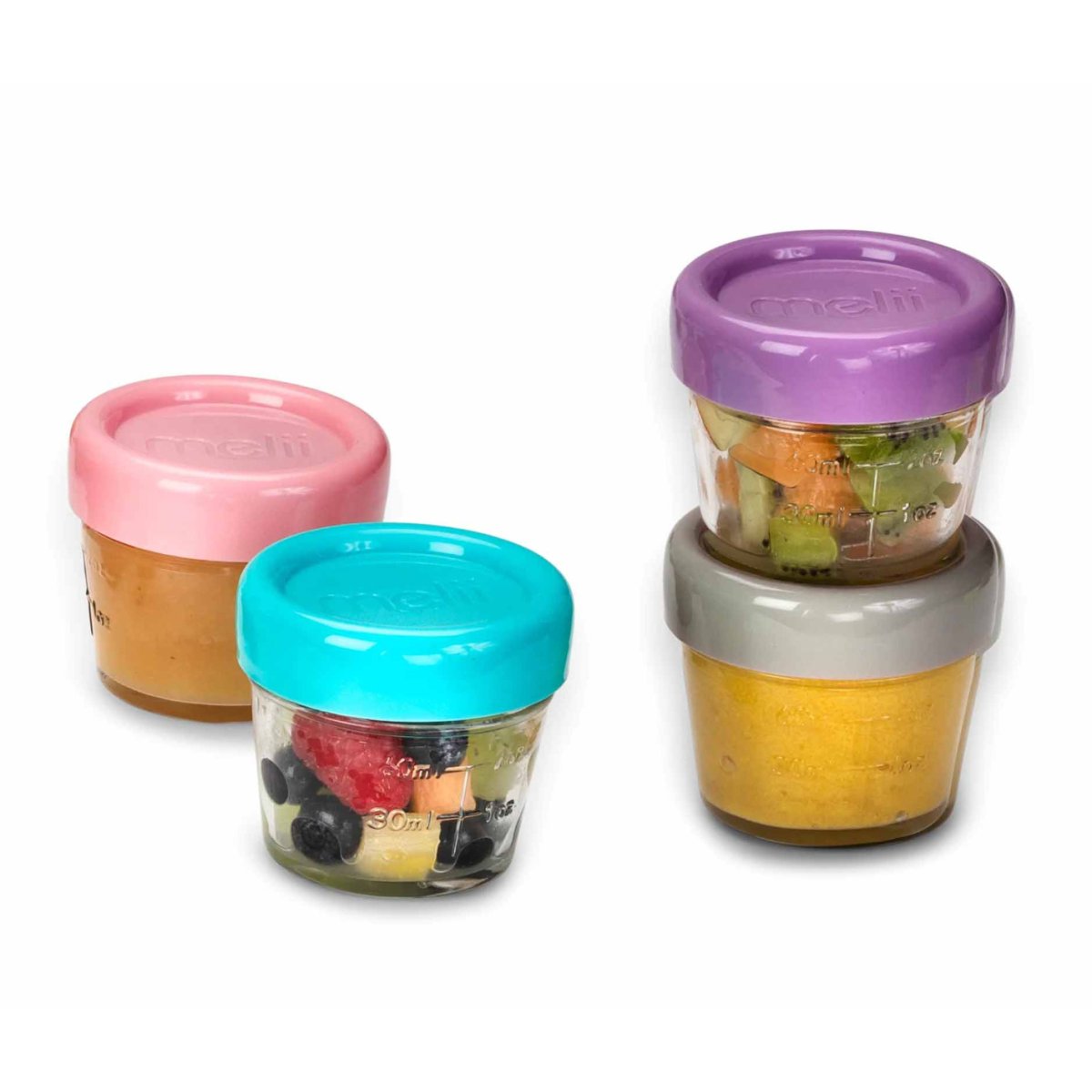 Glass Food Container 4oz - 6 Piece Set