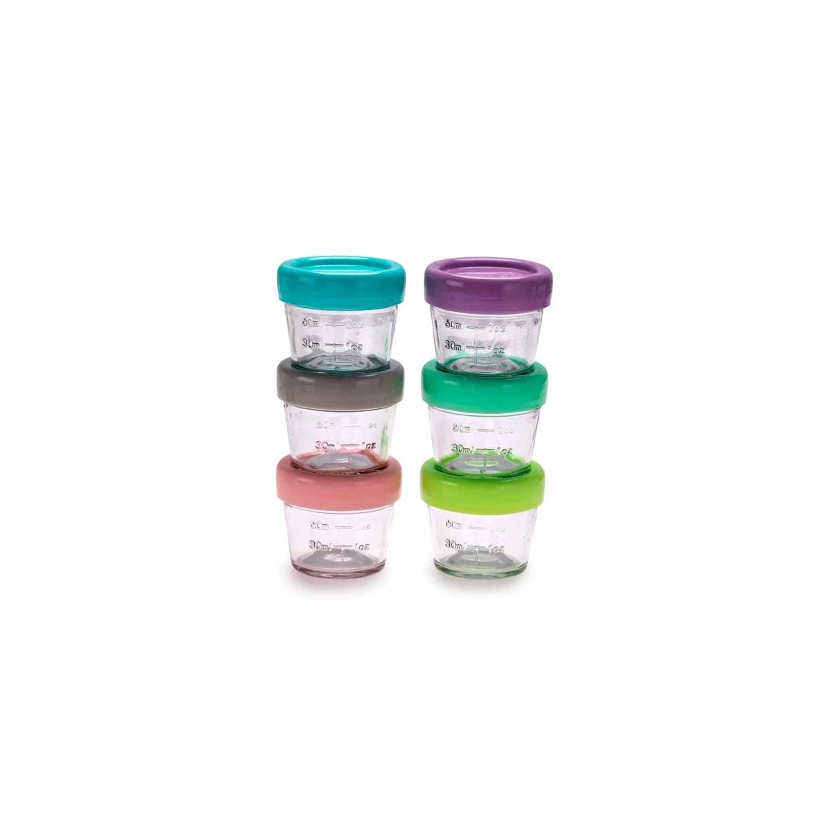 Glass Food Container 4oz - 6 Piece Set