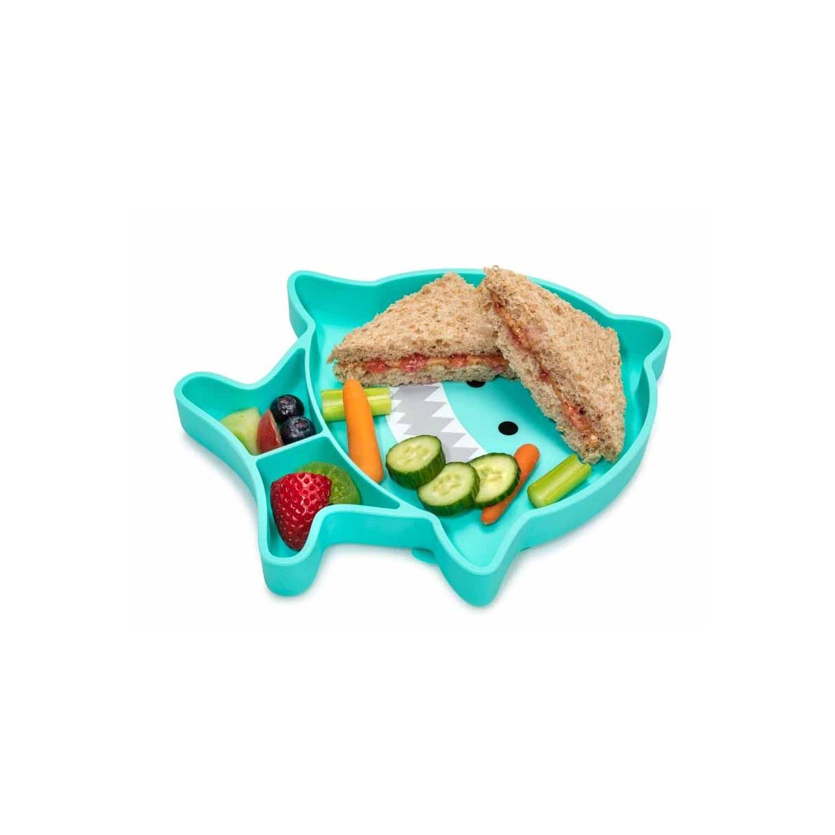 Silicone Divided Plate - Shark