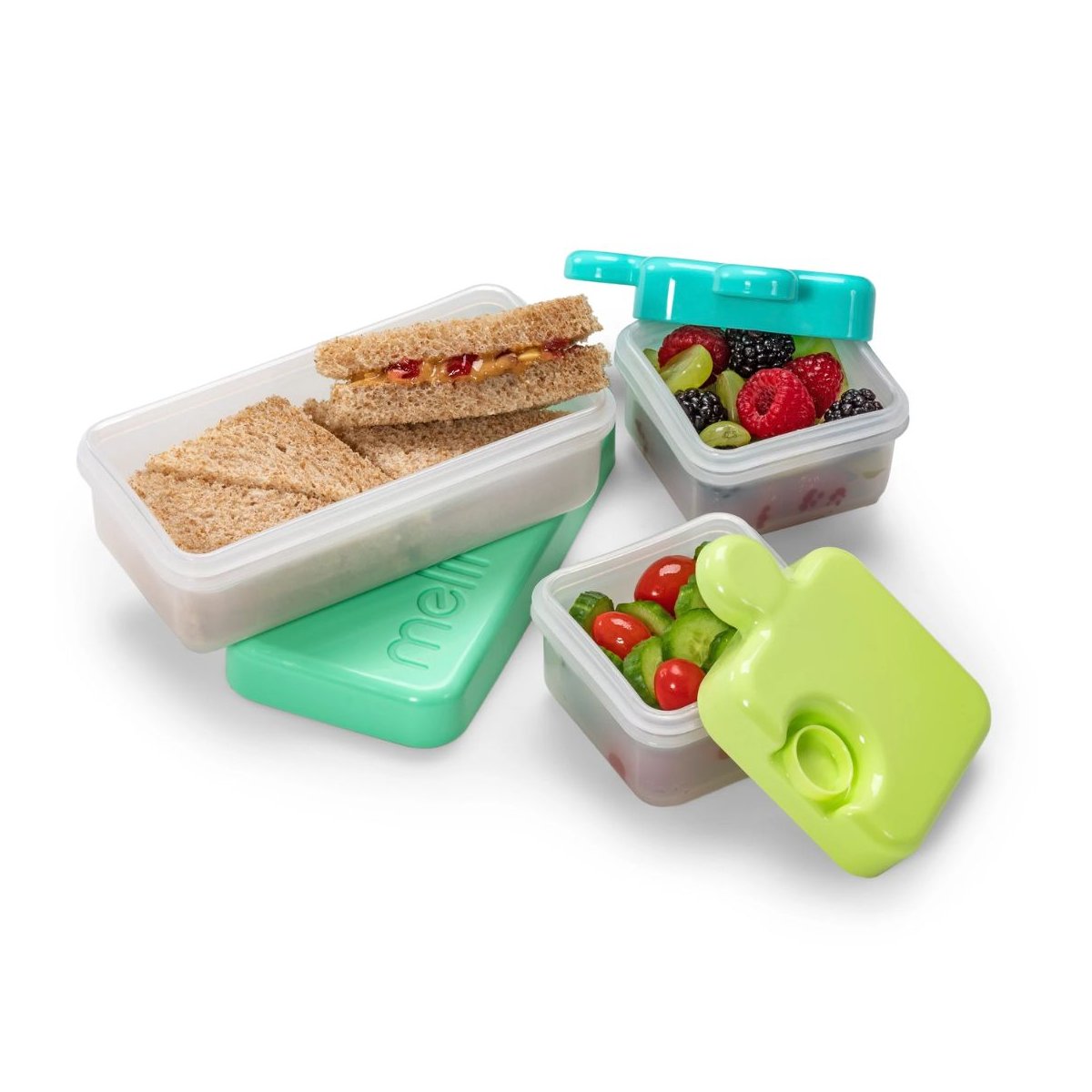 Puzzle Food Storage Container - Blue/Lime/Mint