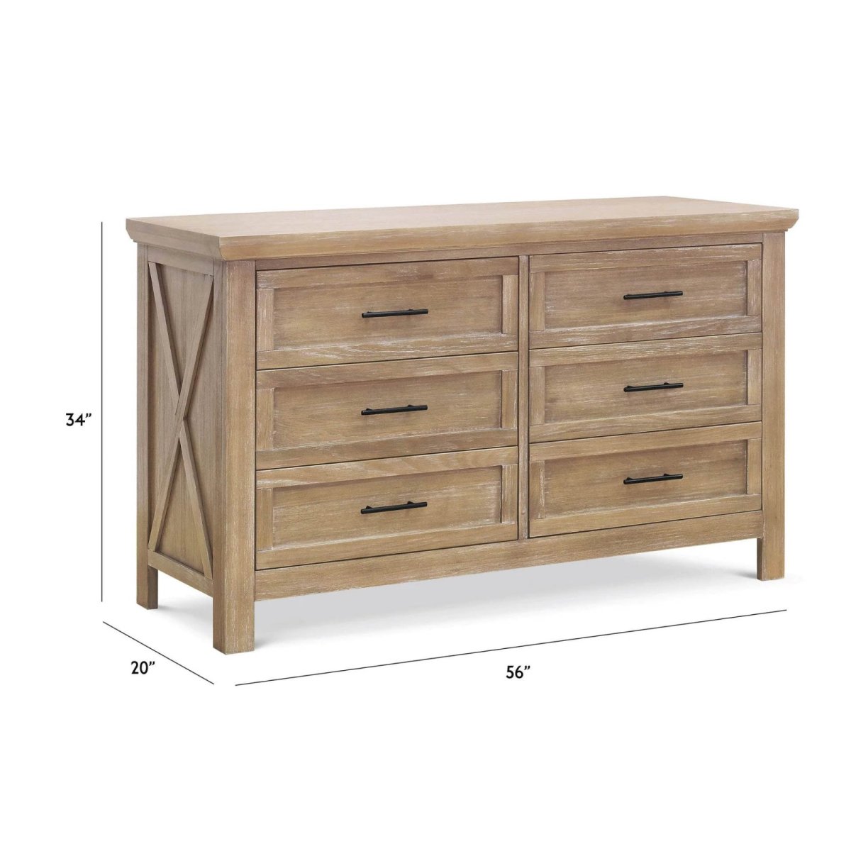 Emory Farmhouse Double Dresser - Driftwood
