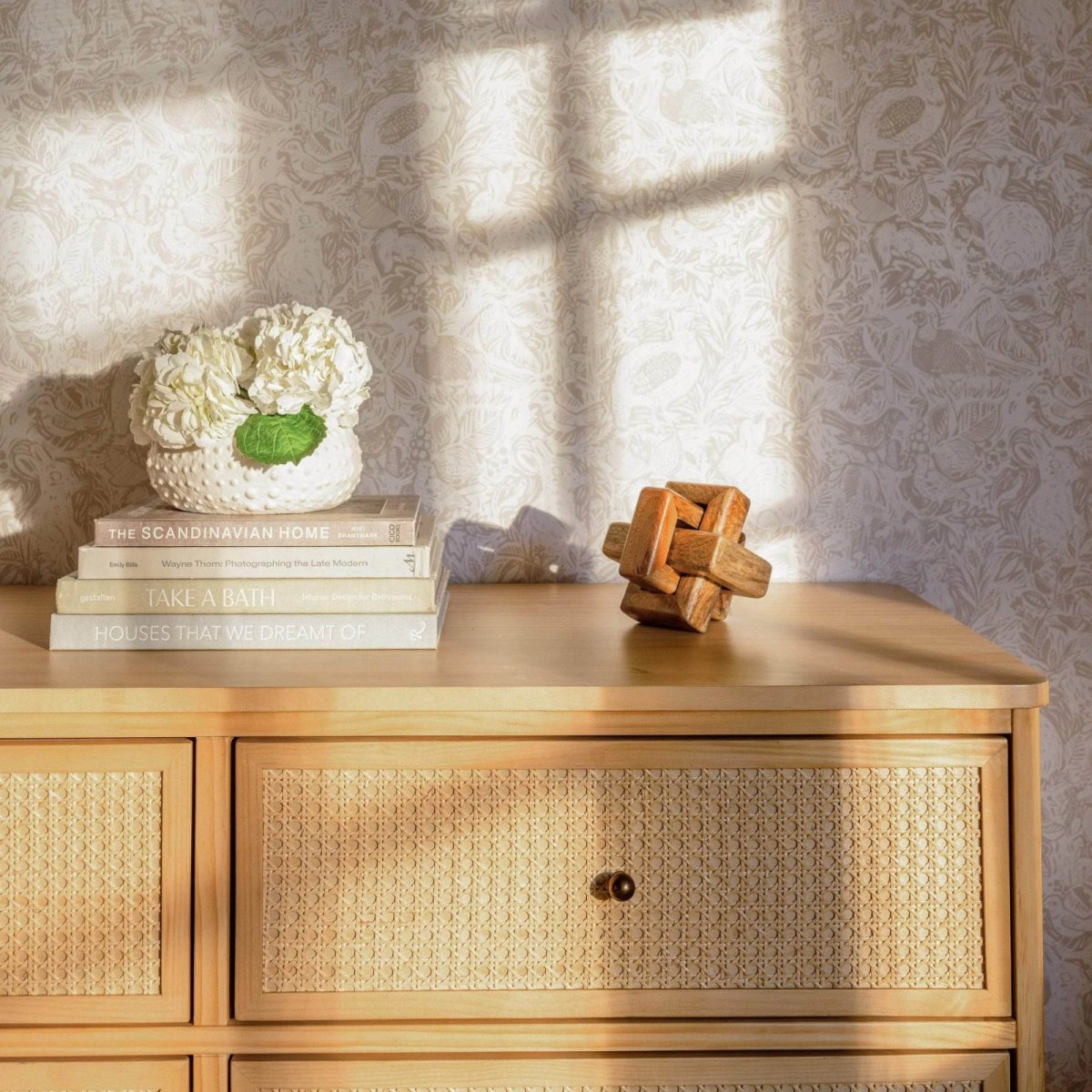 Marin with Cane 6 Drawer - Honey Cane