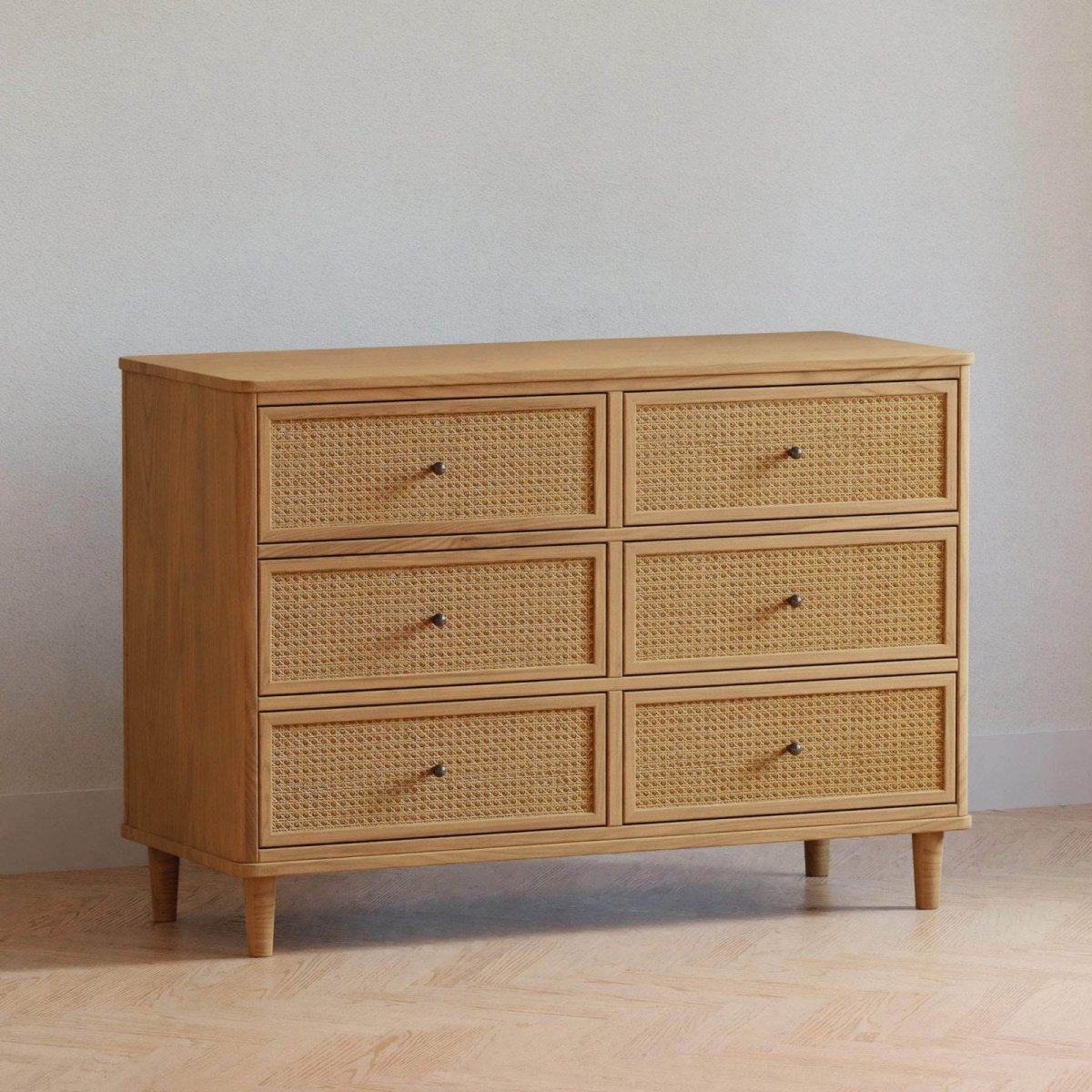 Marin with Cane 6 Drawer - Honey Cane