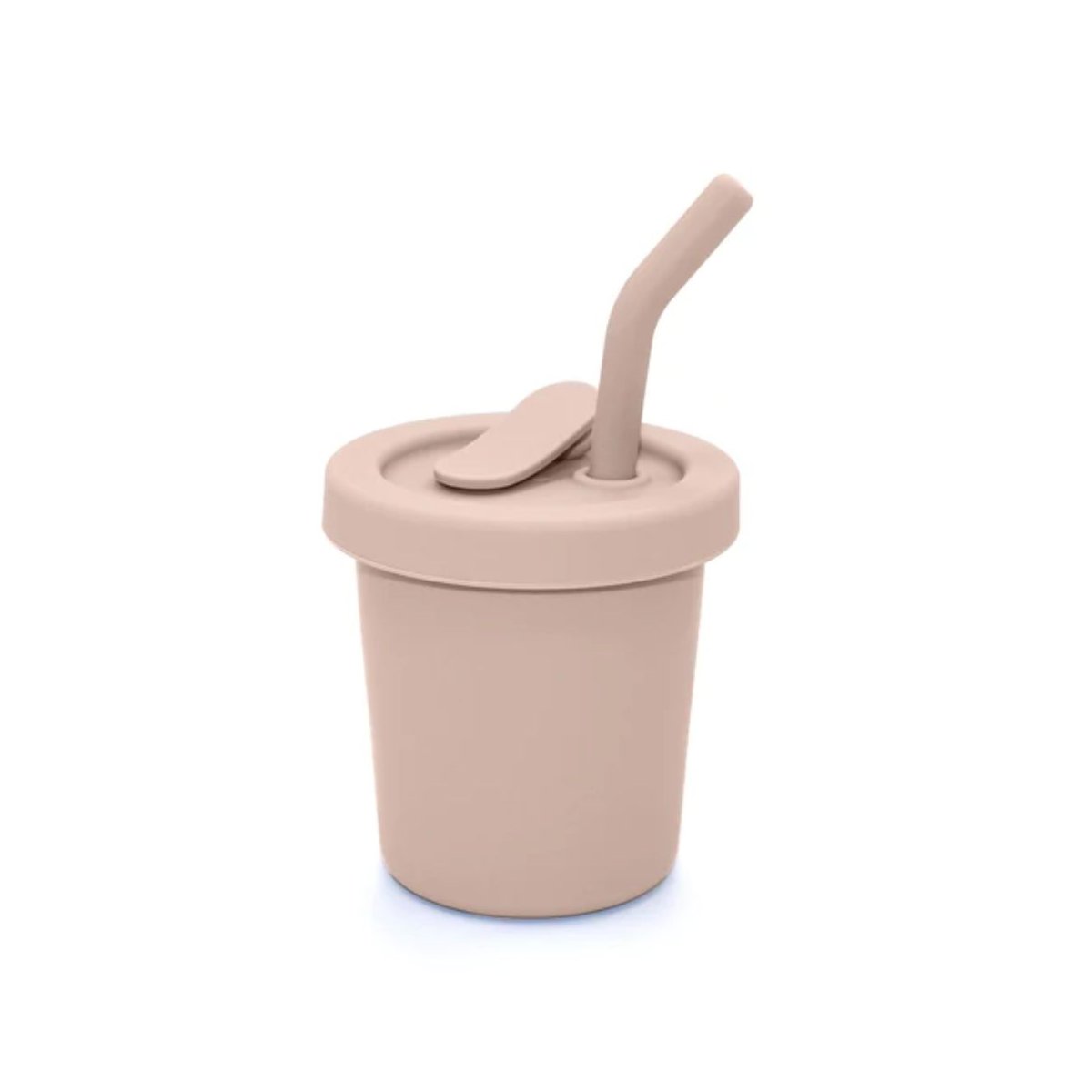 Silicone Straw Cup 6 oz - Soft Blush