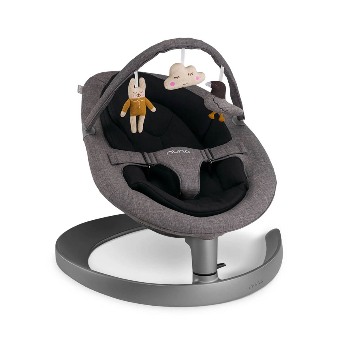 Leaf Grow Swing with Toy Bar- Charcoal