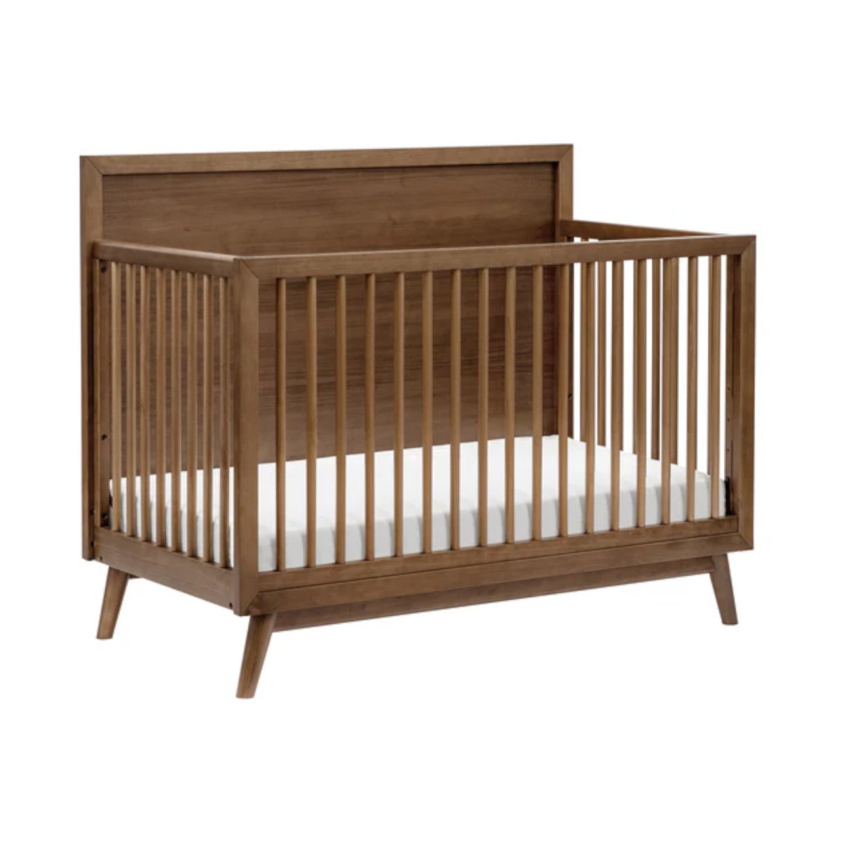 Palma 4 In 1 Crib With Toddler Rail - Natural Walnut